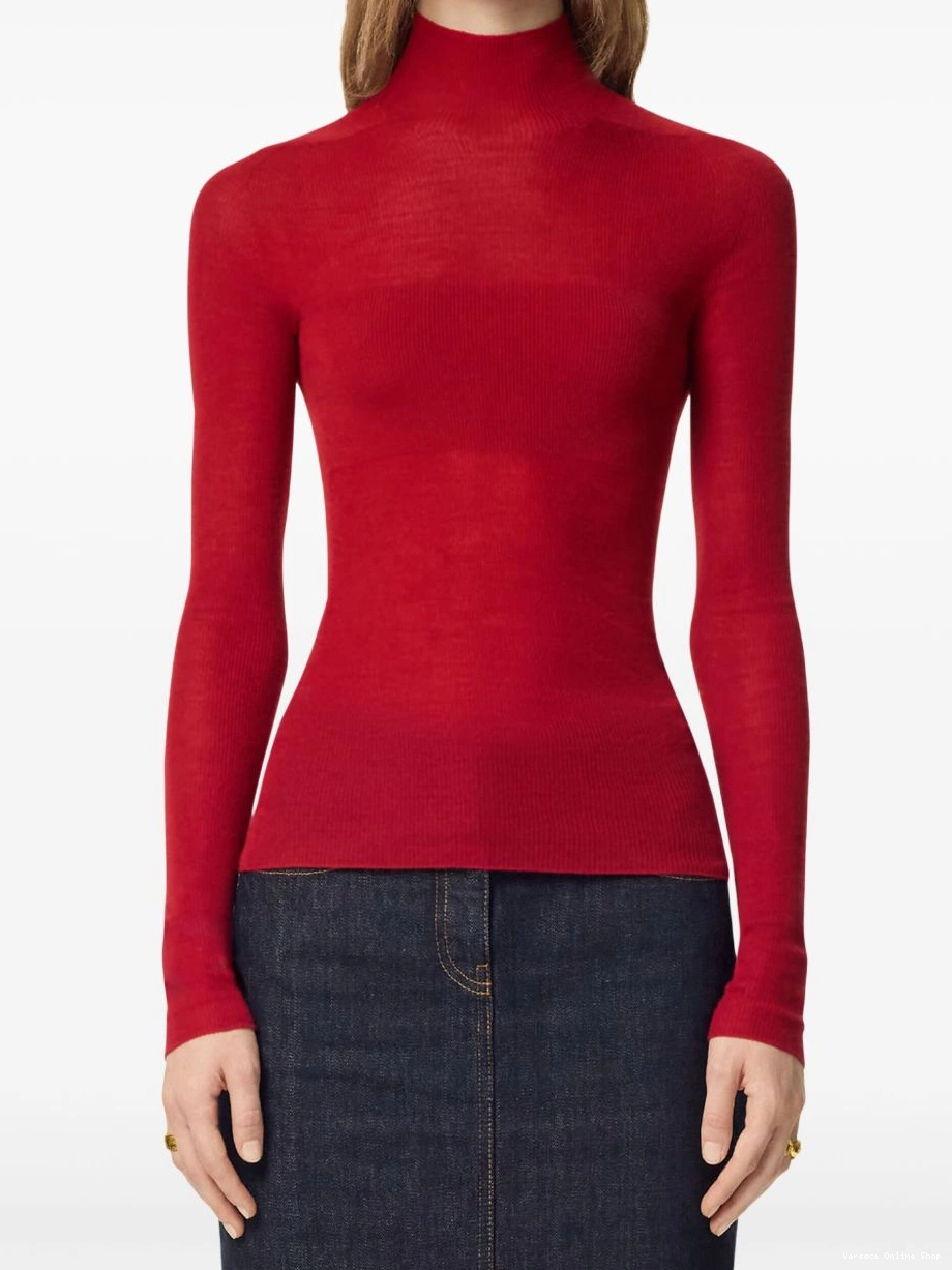 Affordable wool Women ribbed-knit top Versace 0805